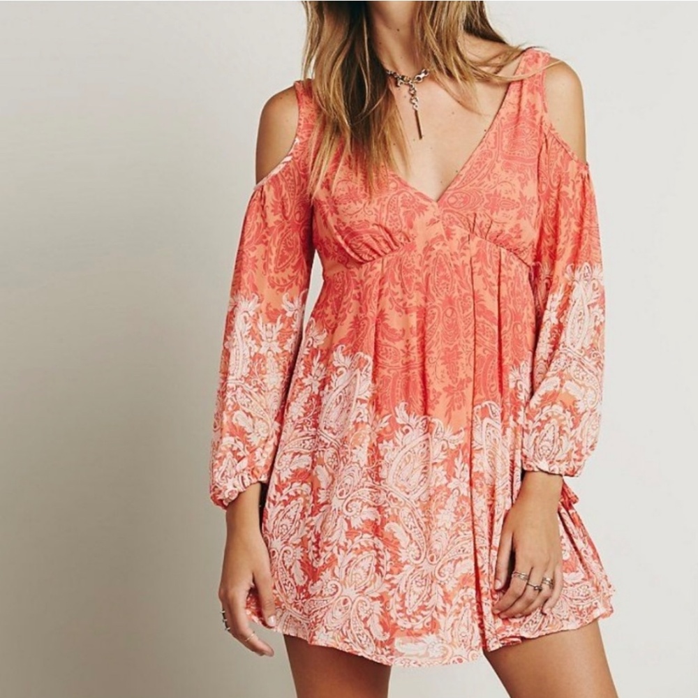 Worn once! Free People Penny Lover Cold Shoulder Dress sz XS